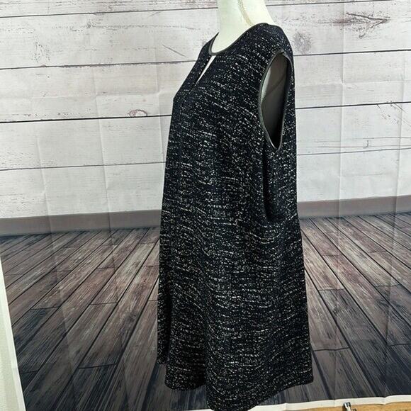 Nic Zoe Dress Womens 2X XXL Black Midi Career Office Knit Zip Capsule - Picture 3 of 11